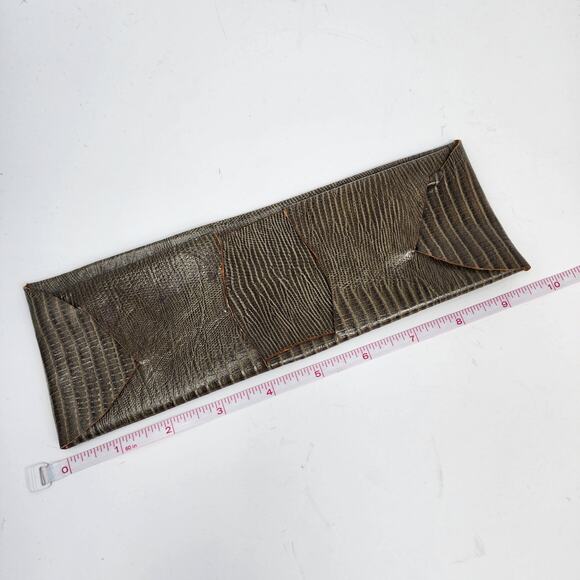 Antique Vintage Handmade Genuine Leather Belt Wallet - Picture 3 of 12